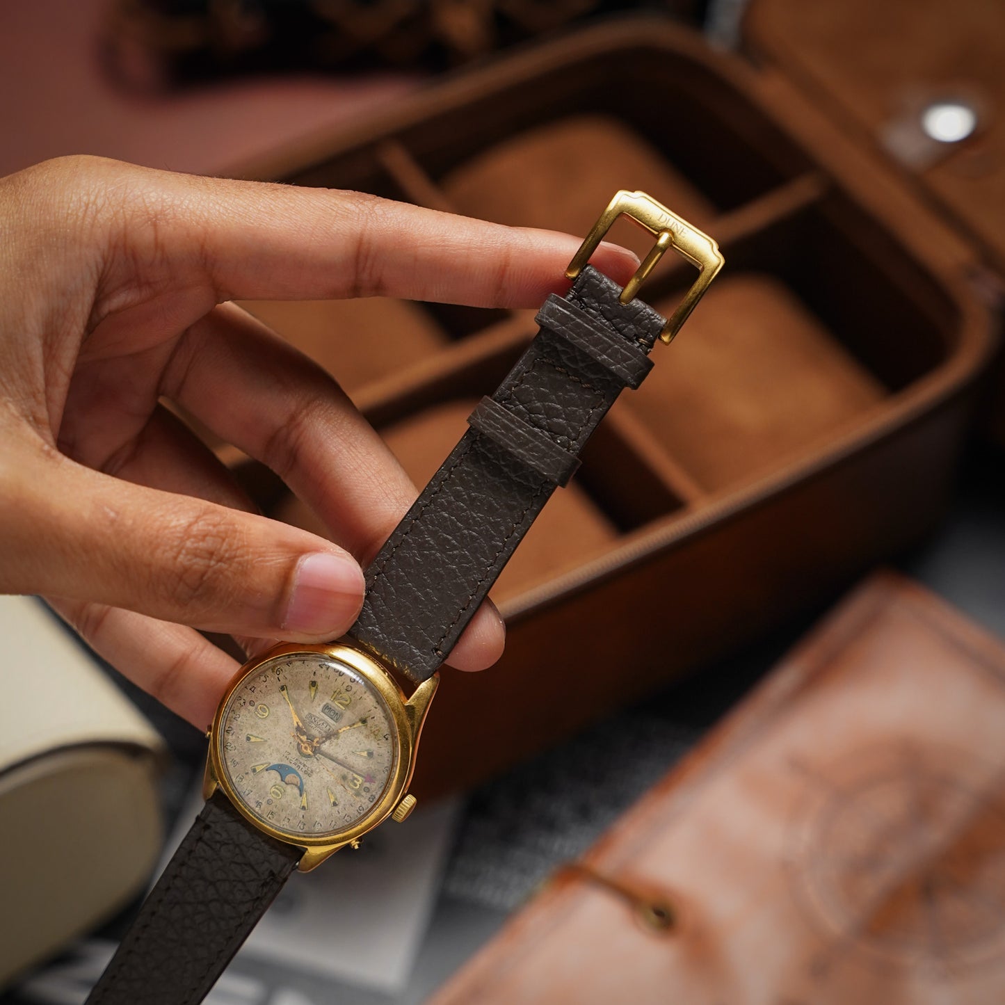 Bespoke Handmade Cocoa Brown Watch Strap