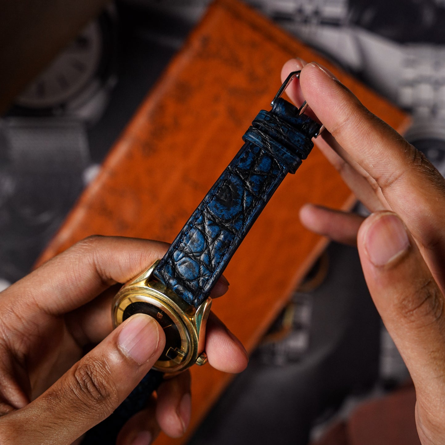 Crocodile | Onyx Blue