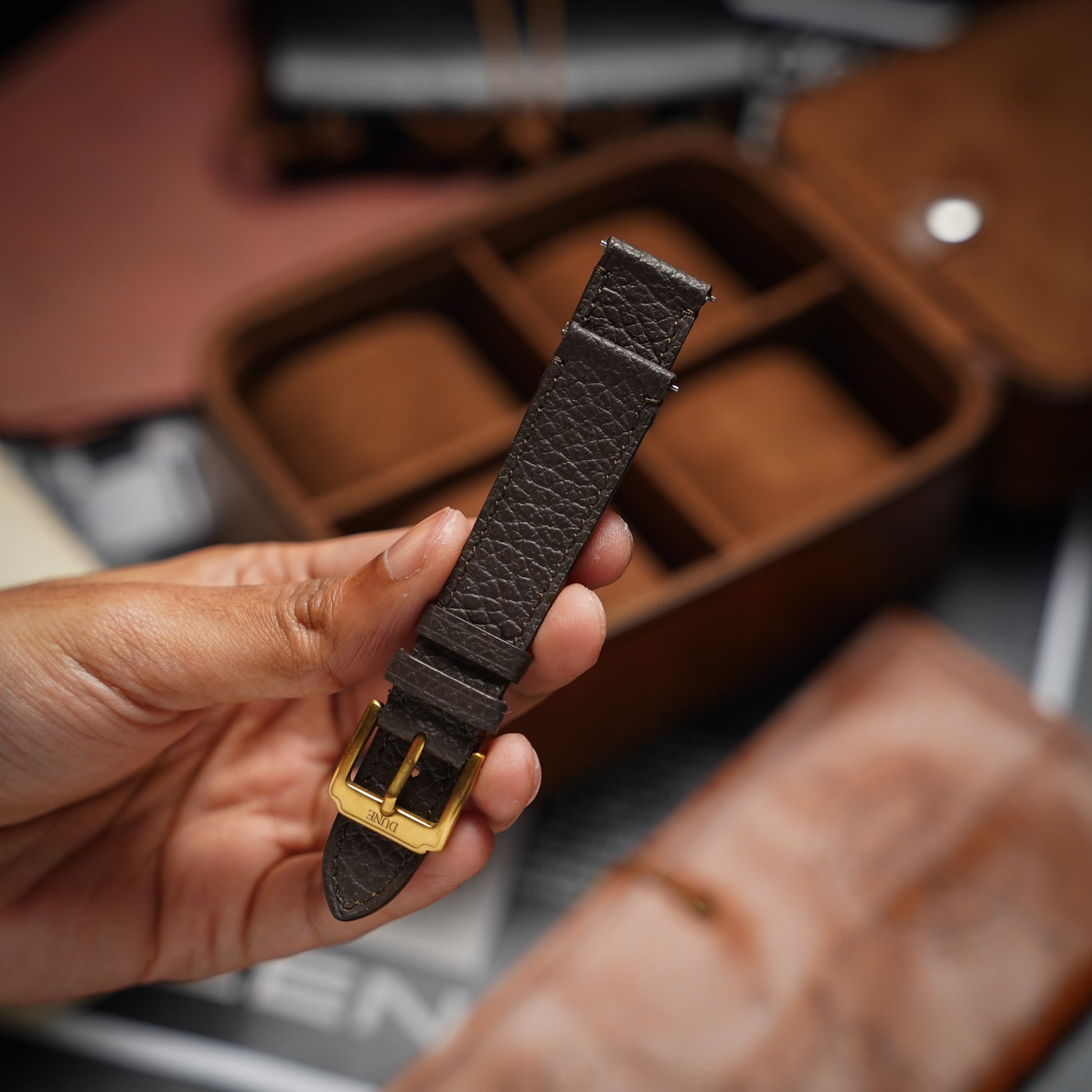 Bespoke Handmade Cocoa Brown Watch Strap